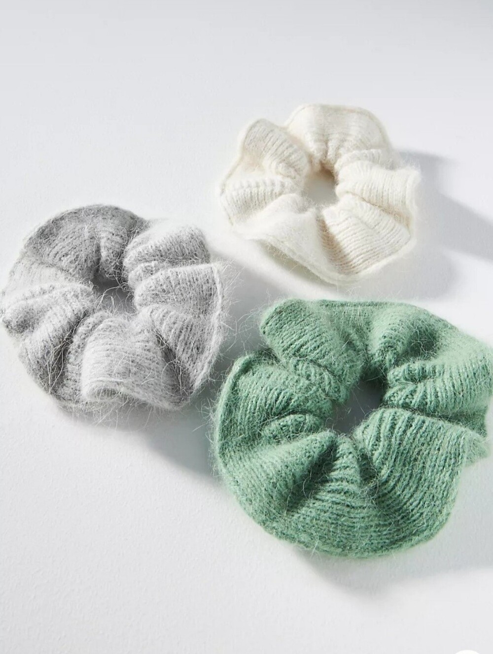 NWT Anthropologie Cashmere Scrunchie Set Of 3